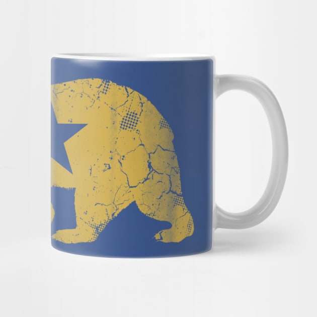 Retro California Golden State Bear by E